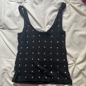 LF emma and sam rhinestone tank top